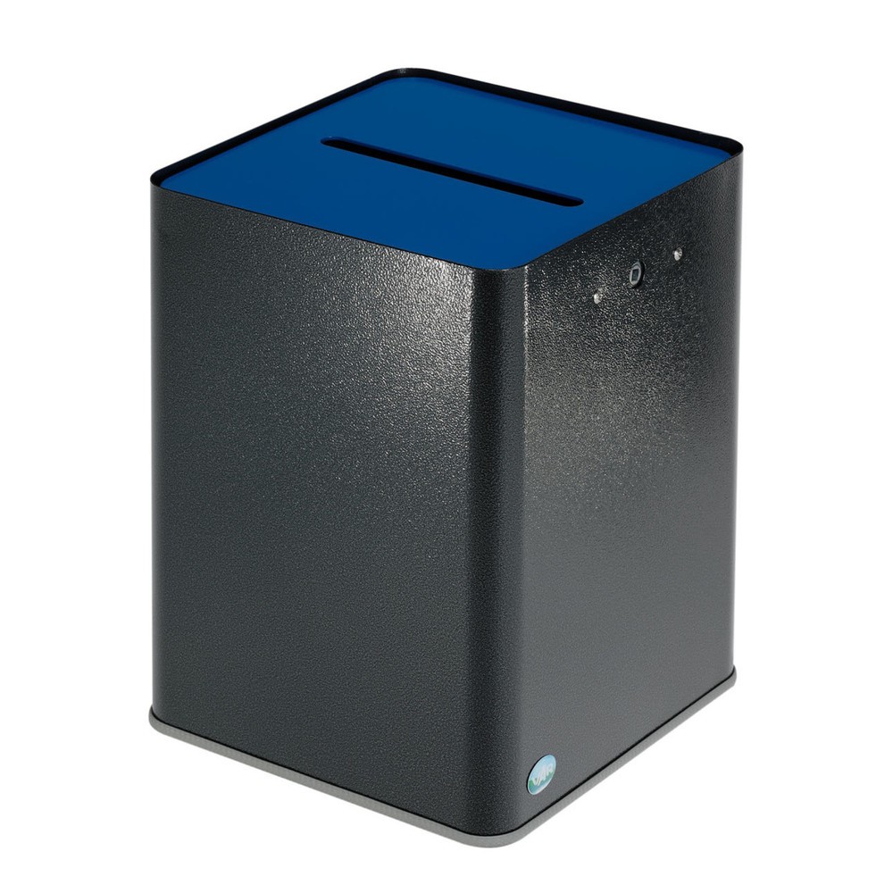 Product afbeelding: VAR ® papiermand P40, DSGVO-conform, antiekzilver/blauw
