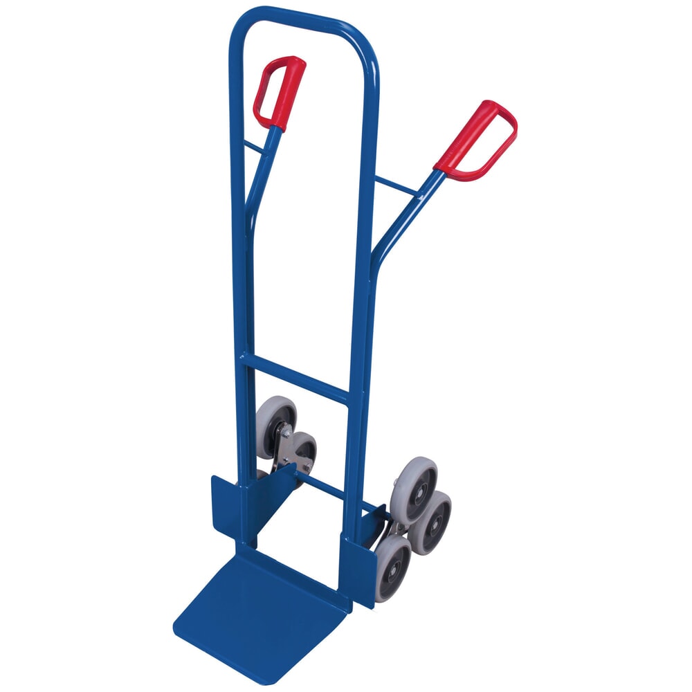 Productafbeelding nr. 1: VARIOfit® trapklimmer-steekwagen van staal, draagvermogen 200 kg, 3-armige wielster, schep BxD 320 x 245 mm, thermoplastische banden, gentiaanblauw