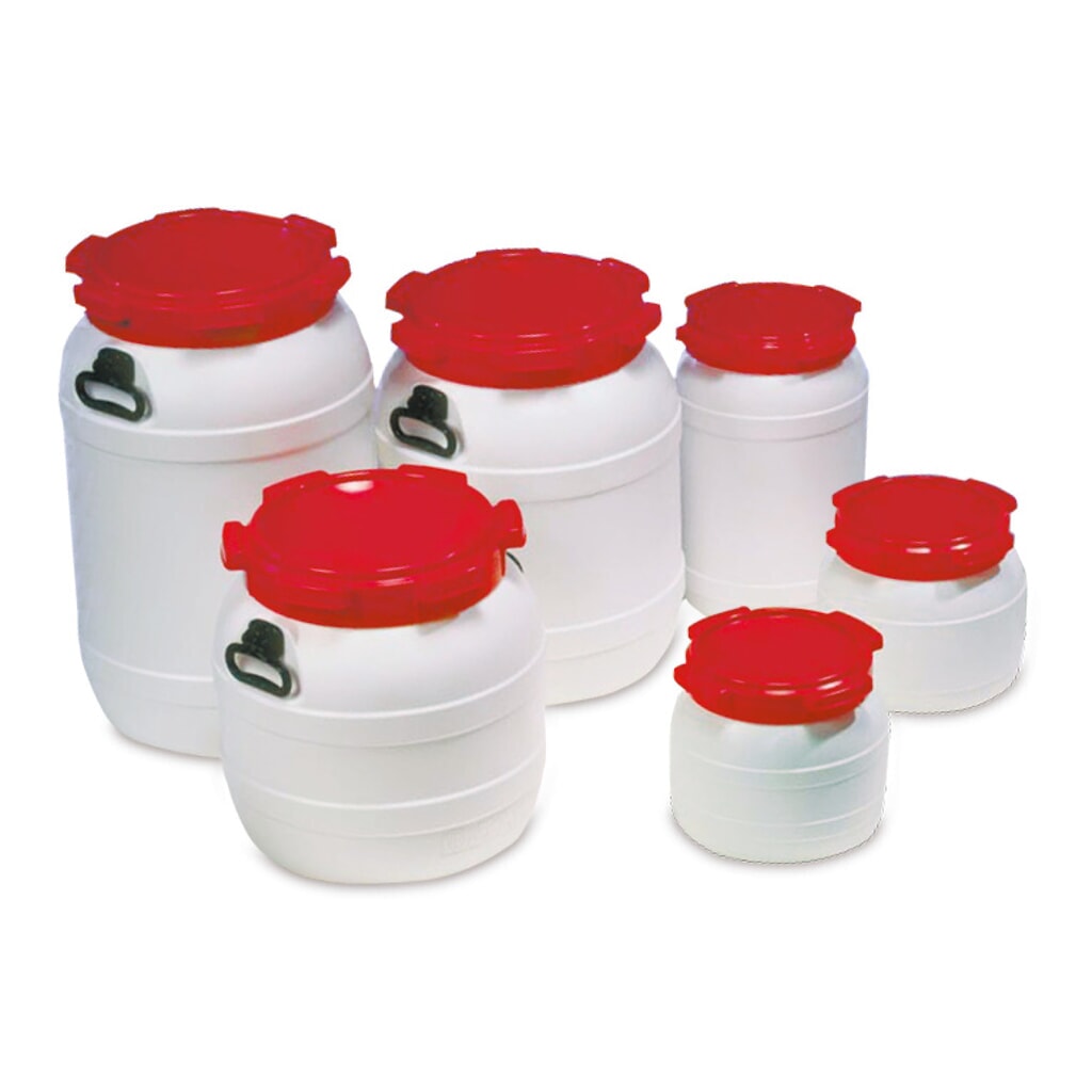 Vat met wijde hals van PE, 6 liter Product afbeelding: Vat met wijde hals van PE, 6 liter