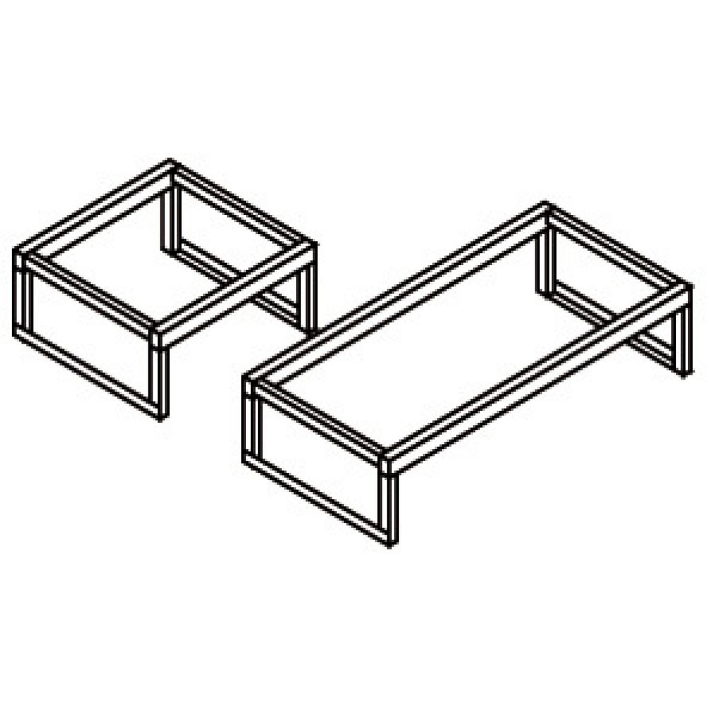 Product afbeelding: Vatenbok van staal, voor 3x 50/60 l-vaten of 1x 200 l-vat