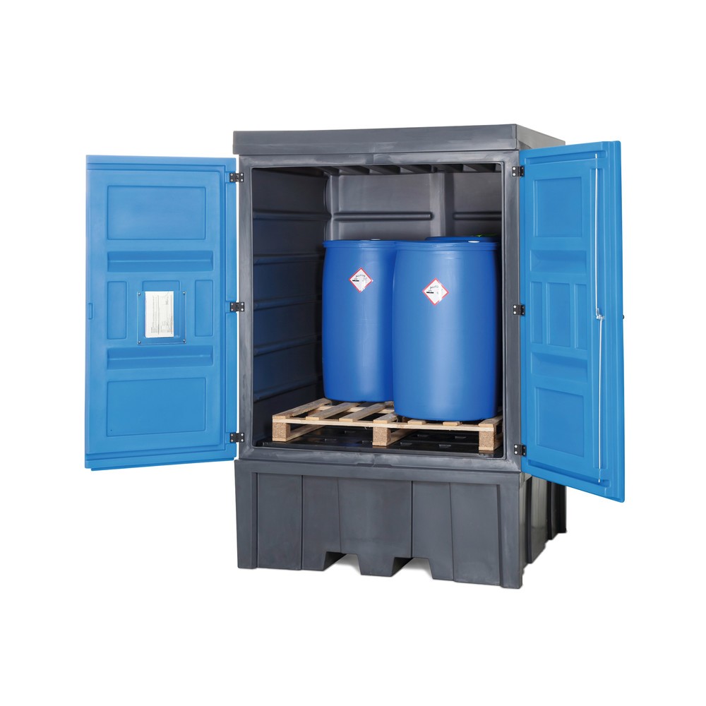 Productafbeelding nr. 2: Vatendepot van PE, hxbxd 2.330 x 1.560 x 1.550 mm, 1x IBC of 4x 200 l