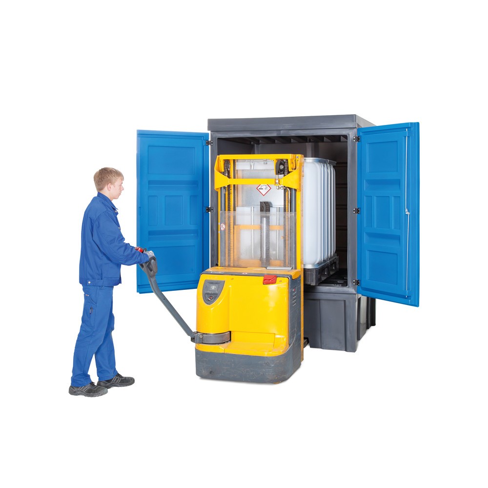 Productafbeelding nr. 3: Vatendepot van PE, hxbxd 2.330 x 1.560 x 1.550 mm, 1x IBC of 4x 200 l