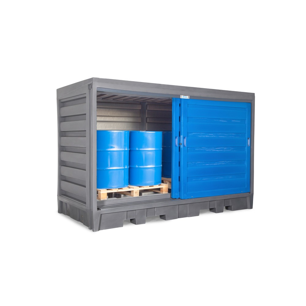 Productafbeelding nr. 2: Vatendepot van PE, hxbxd 2.170 x 3.200 x 1.740 mm, 2x IBC of 8x 200 l
