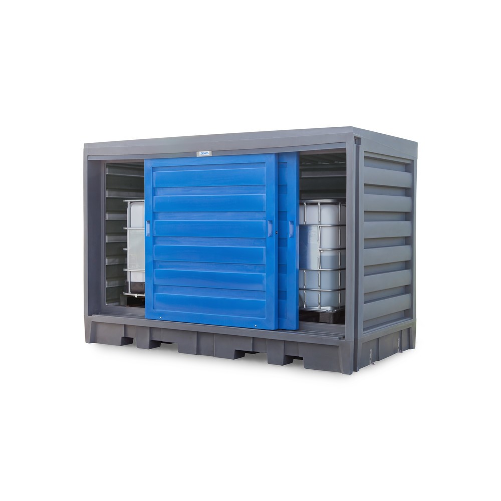 Productafbeelding nr. 5: Vatendepot van PE, hxbxd 2.170 x 3.200 x 1.740 mm, 2x IBC of 8x 200 l