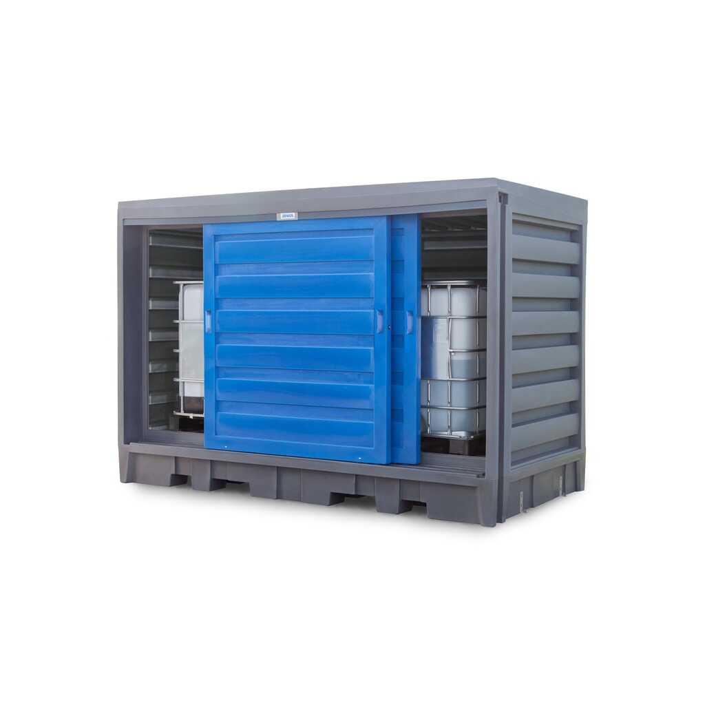 Productafbeelding nr. 5: Vatendepot van PE, hxbxd 2.170 x 3.200 x 1.740 mm, 2x IBC of 8x 200 l