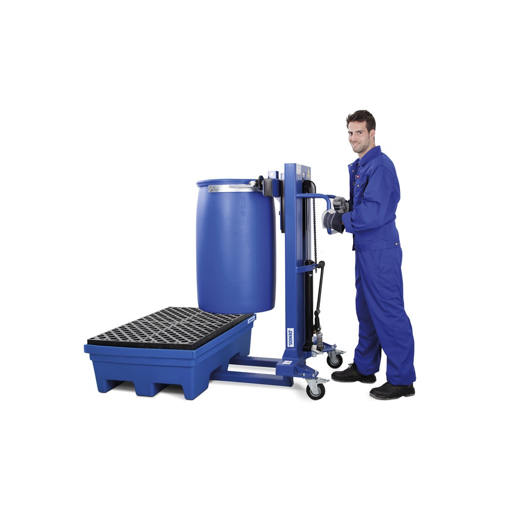 Productafbeelding nr. 4: Vatenheffer met vatenklem, voor PE-vaten, smal wielstel, hefhoogte 520 mm