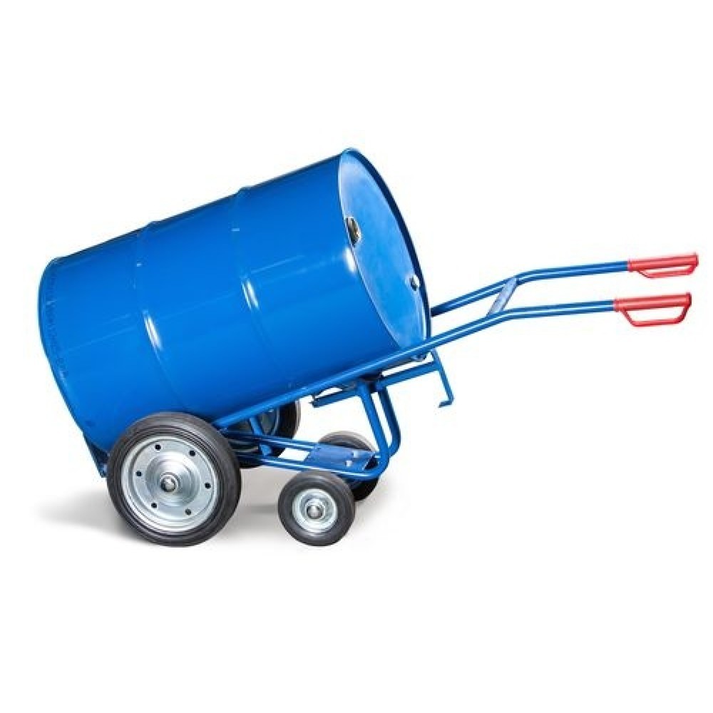 Product afbeelding: Vatensteekwagen FKR-S2, voor 1 vat van 200/220 liter, 2 steunwielen, banden van massief rubber