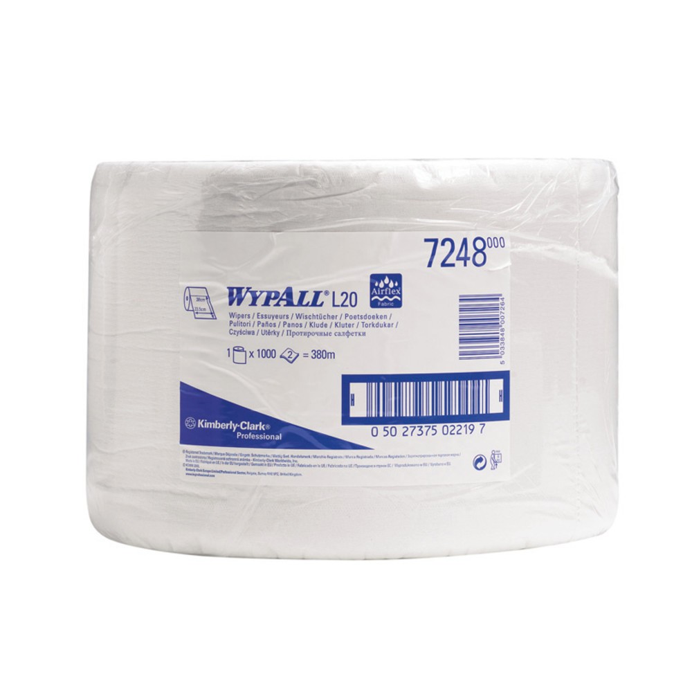 Productafbeelding nr. 2: Poetsdoekjes WYPALL L10 Extra+, hxb 385 x 235 mm, 1.000 doekjes, blauw