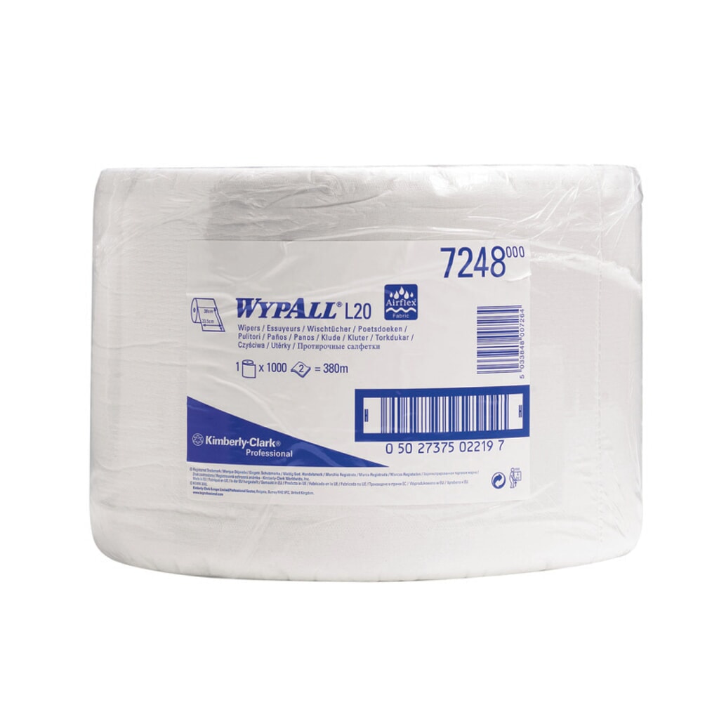 Productafbeelding nr. 2: Poetsdoekjes WYPALL L10 Extra+, hxb 385 x 235 mm, 1.000 doekjes, blauw