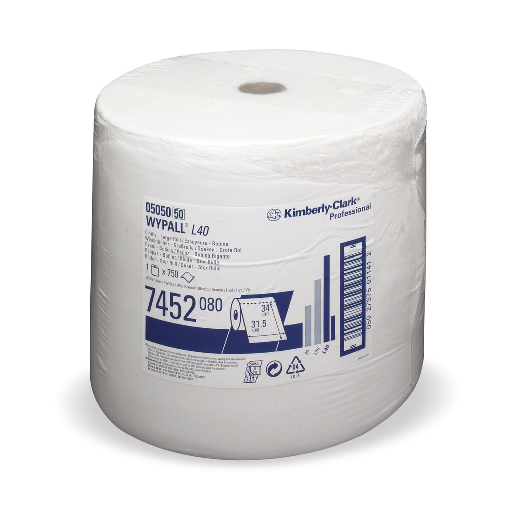 Poetsdoekjes WYPALL L30 Ultra+, hxb 380 x 235 mm, 750 doekjes Product afbeelding: Poetsdoekjes WYPALL L30 Ultra+, hxb 380 x 235 mm, 750 doekjes