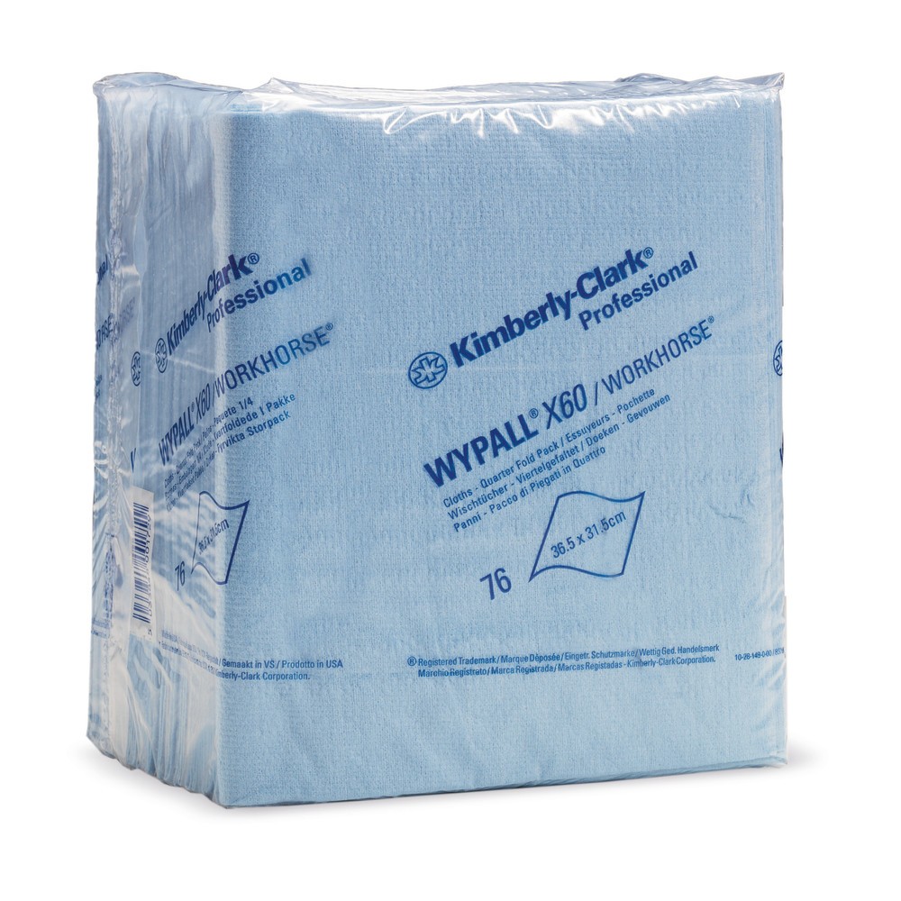 Product afbeelding: Poetsdoekjes WYPALL X60, hxb 310 x 320 mm, in 4 gevouwen, wit
