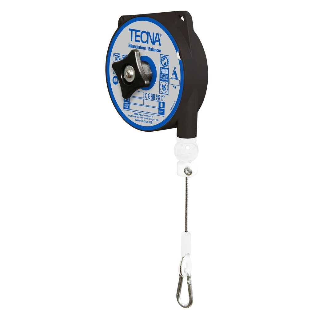 Veerbalancer Foodline, uittrek 1,6 m, draagvermogen 0,2-0,5 kg Product afbeelding: Veerbalancer Foodline, uittrek 1,6 m, draagvermogen 0,2-0,5 kg