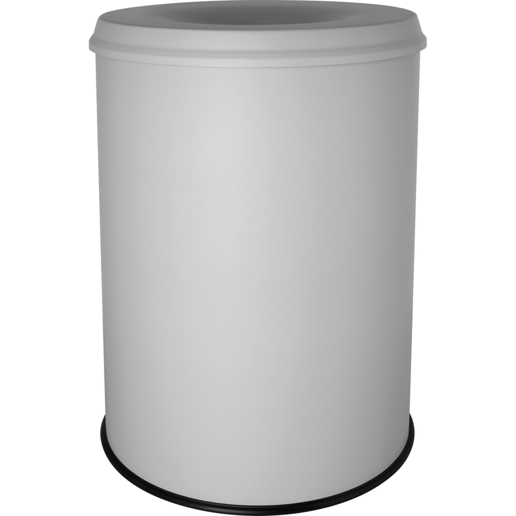 Product afbeelding: Veiligheidsafvalbak helit "the guardian", 15 liter, met doofkop, lichtgrijs