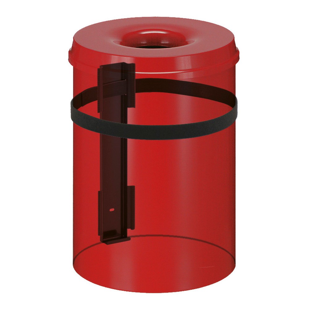 Productafbeelding nr. 2: Veiligheidsafvalbak, zelfdovend, staal, 30 liter, rood