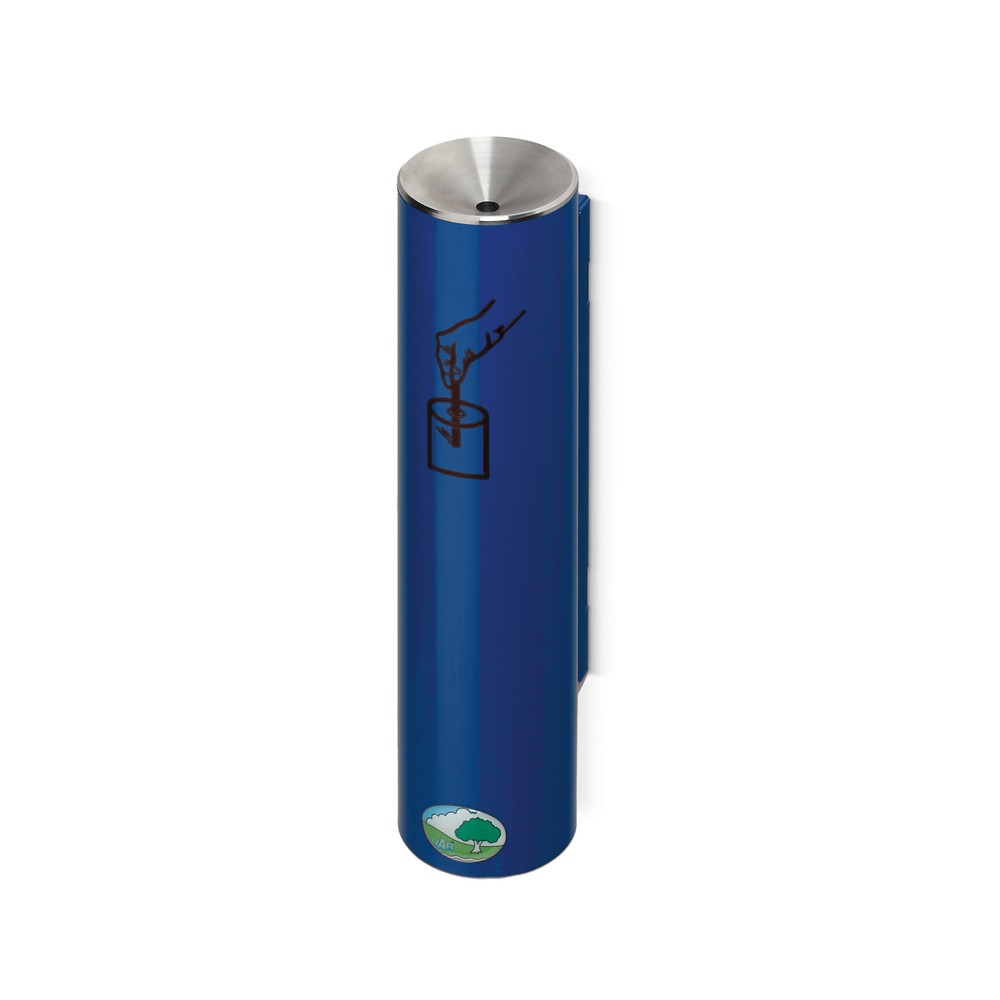 Product afbeelding: Veiligheidsasbak VAR®, zelfdovend, wand- of buisbevestiging, gentiaanblauw