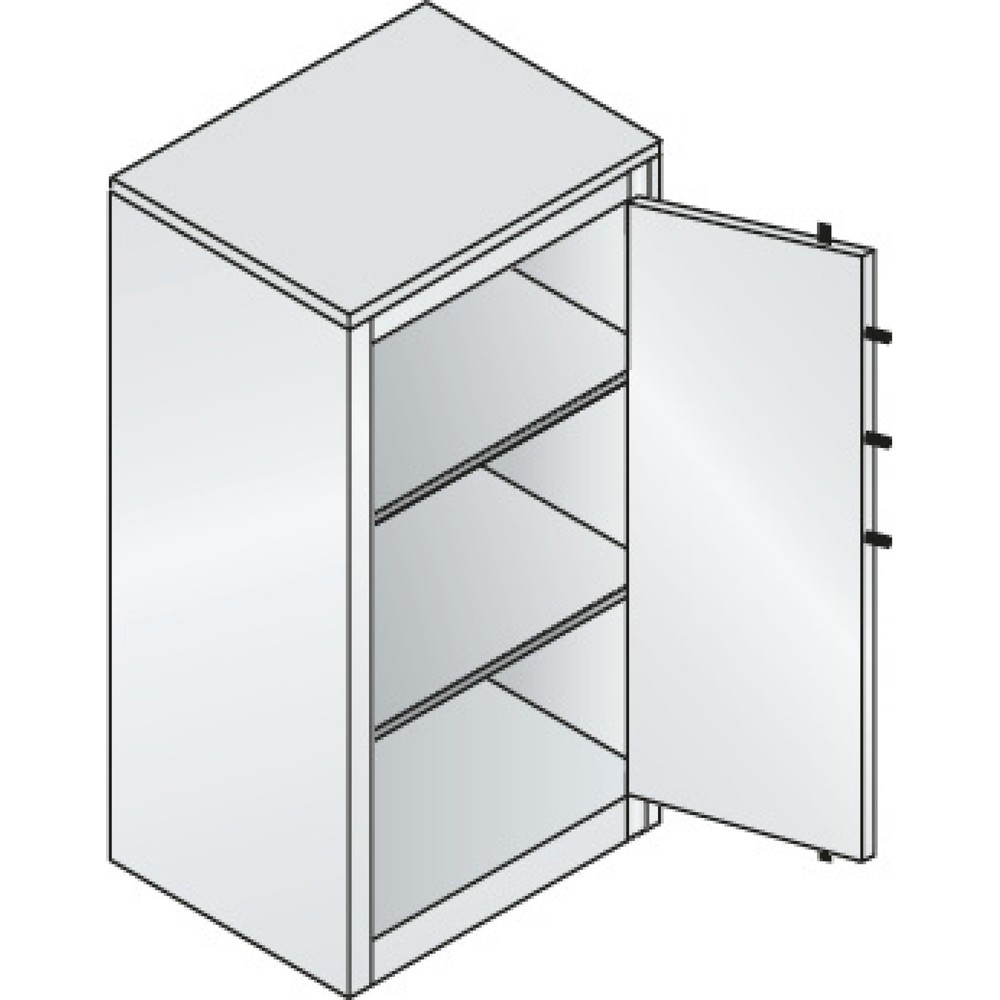 Productafbeelding nr. 2: Veiligheidsdraaideurkast C+P, 3 OH, hxbxd 1.226 x 650 x 500 mm, zwartgrijs/lichtgrijs, Esdoorn