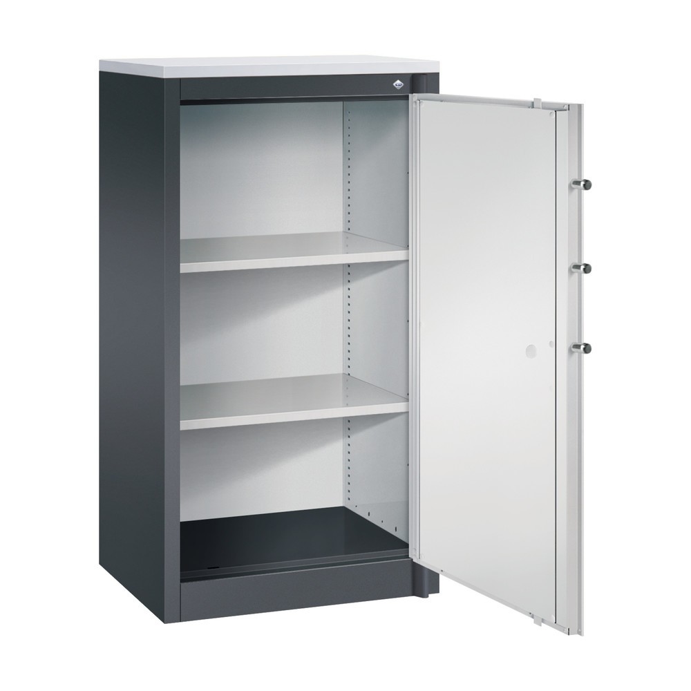 Productafbeelding nr. 3: Veiligheidsdraaideurkast C+P, 3 OH, hxbxd 1.226 x 650 x 500 mm, zwartgrijs/lichtgrijs, Lichtgrijs