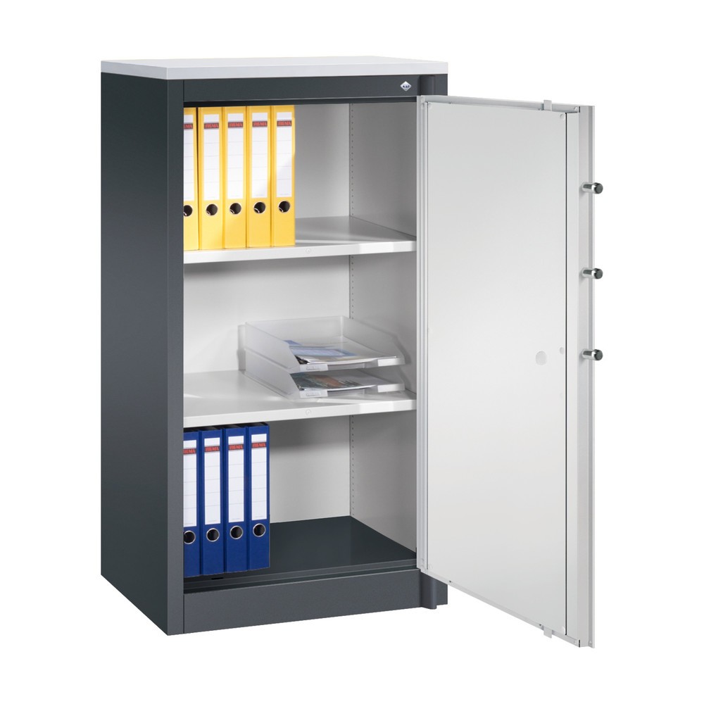 Productafbeelding nr. 4: Veiligheidsdraaideurkast C+P, 3 OH, hxbxd 1.226 x 650 x 500 mm, zwartgrijs/lichtgrijs, Lichtgrijs