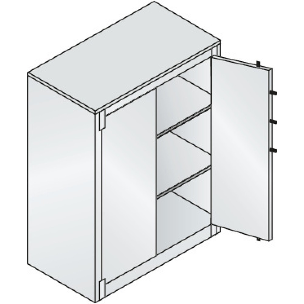 Productafbeelding nr. 2: Veiligheidsdraaideurkast C+P, 3 OH, hxbxd 1.226 x 930 x 500 mm, zwartgrijs/lichtgrijs, Esdoorn