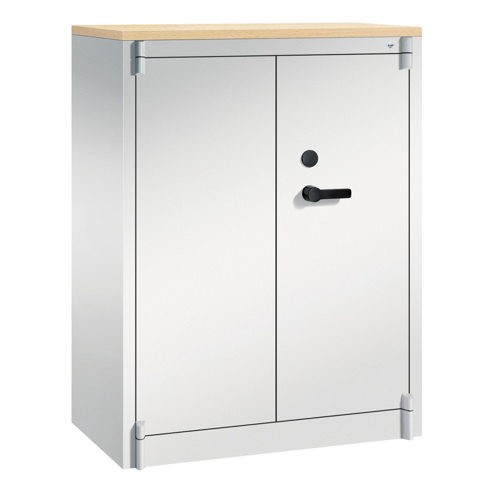 Productafbeelding nr. 1: Veiligheidsdraaideurkast C+P, 3 OH, hxbxd 1.226 x 930 x 500 mm, lichtgrijs/lichtgrijs, Esdoorn