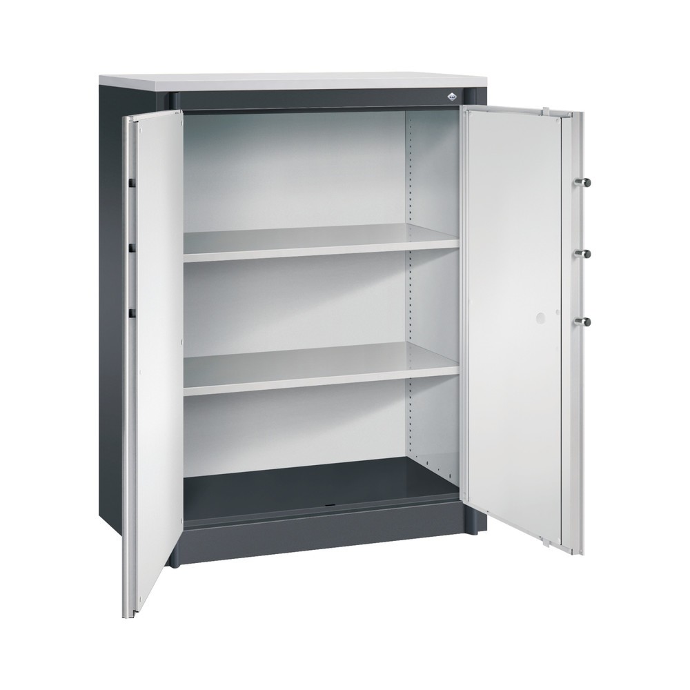 Productafbeelding nr. 3: Veiligheidsdraaideurkast C+P, 3 OH, hxbxd 1.226 x 930 x 500 mm, zwartgrijs/lichtgrijs, Lichtgrijs