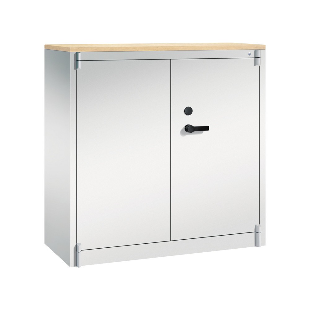 Productafbeelding nr. 1: Veiligheidsdraaideurkast C+P, 3 OH, hxbxd 1.226 x 1.200 x 500 mm, lichtgrijs/lichtgrijs, Esdoorn
