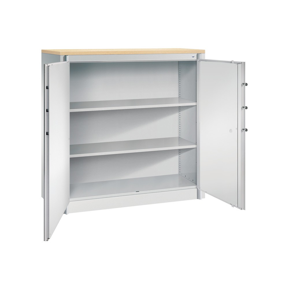 Productafbeelding nr. 2: Veiligheidsdraaideurkast C+P, 3 OH, hxbxd 1.226 x 1.200 x 500 mm, lichtgrijs/lichtgrijs, Esdoorn