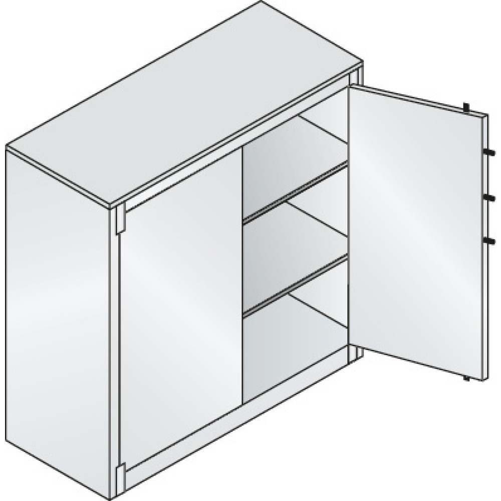 Productafbeelding nr. 3: Veiligheidsdraaideurkast C+P, 3 OH, hxbxd 1.226 x 1.200 x 500 mm, lichtgrijs/lichtgrijs, Esdoorn