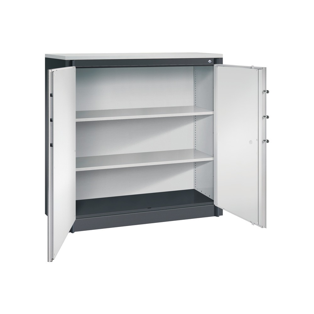 Productafbeelding nr. 3: Veiligheidsdraaideurkast C+P, 3 OH, hxbxd 1.226 x 1.200 x 500 mm, zwartgrijs/lichtgrijs, Lichtgrijs