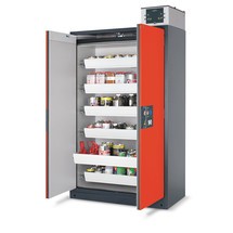 Productafbeelding nr. 1: Veiligheidskast asecos® Q-PEGASUS / type 90, 4 uittrekbare lekbakken, h x b x d 1.953 x 599 x 615 mm, gentiaanblauw