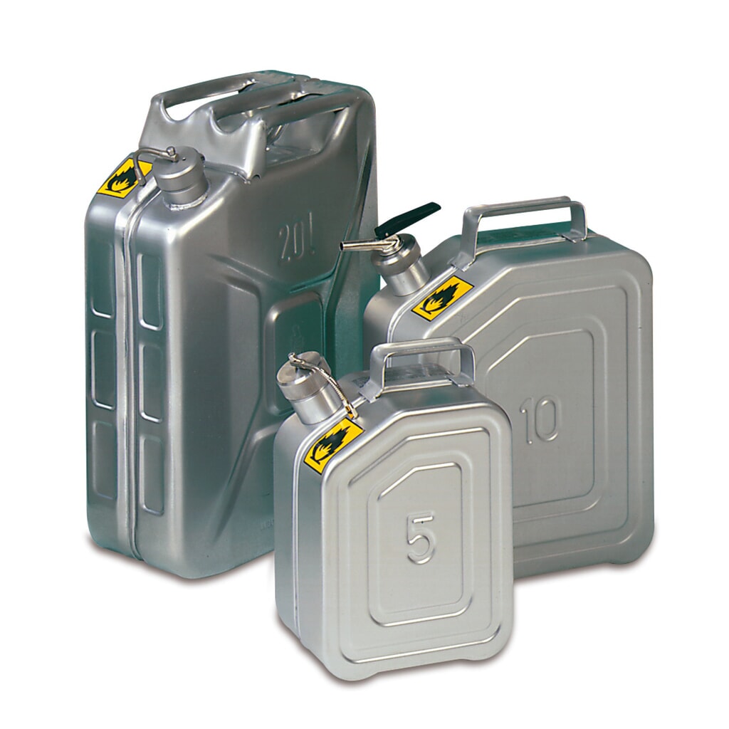 Veiligheidsjerrycan van roestvrijstaal, met schroefdop, 5 l Product afbeelding: Veiligheidsjerrycan van roestvrijstaal, met schroefdop, 5 l