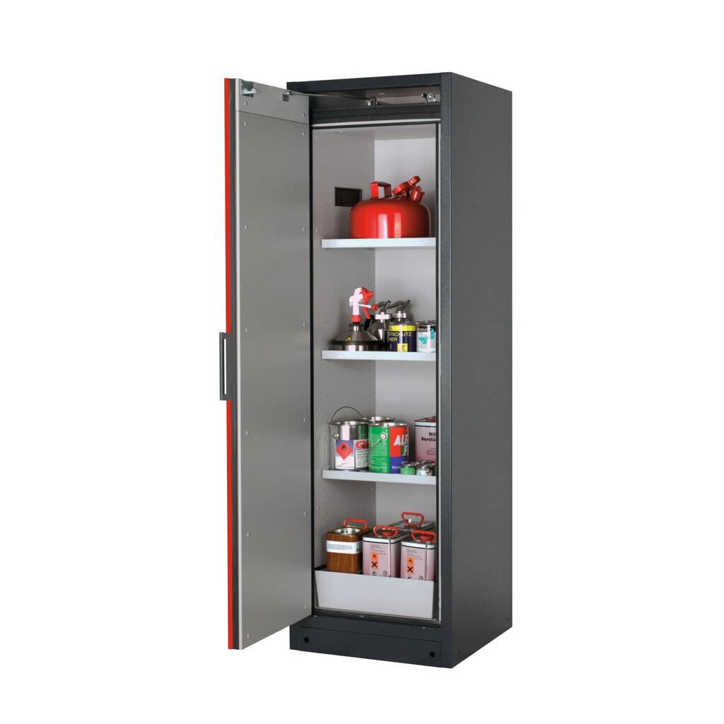Product afbeelding: Brandveilige kluis asecos® Q-PEGASUS / type 90, 3 legborden, hxbxd 1.953 x 599 x 615 mm, verkeersrood