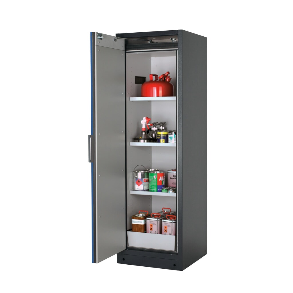 Brandveilige kluis asecos® Q-PEGASUS / type 90, 3 legborden, hxbxd 1.953 x 599 x 615 mm, gentiaanblauw Product afbeelding: Brandveilige kluis asecos® Q-PEGASUS / type 90, 3 legborden, hxbxd 1.953 x 599 x 615 mm, gentiaanblauw