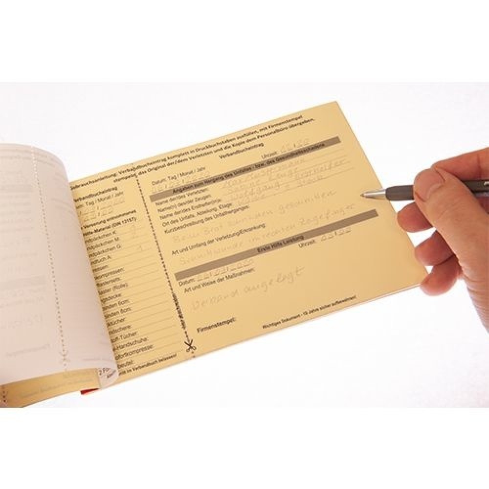 Productafbeelding nr. 3: Verbandboek B-Safety DIN A5, gegevens zijn beveiligd
