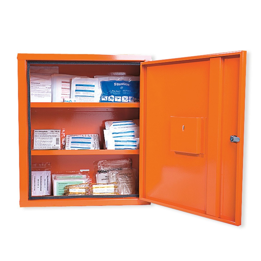 Product afbeelding: Verbandkast SÖHNGEN® EUROSAFE oranje met inhoud DIN 13169