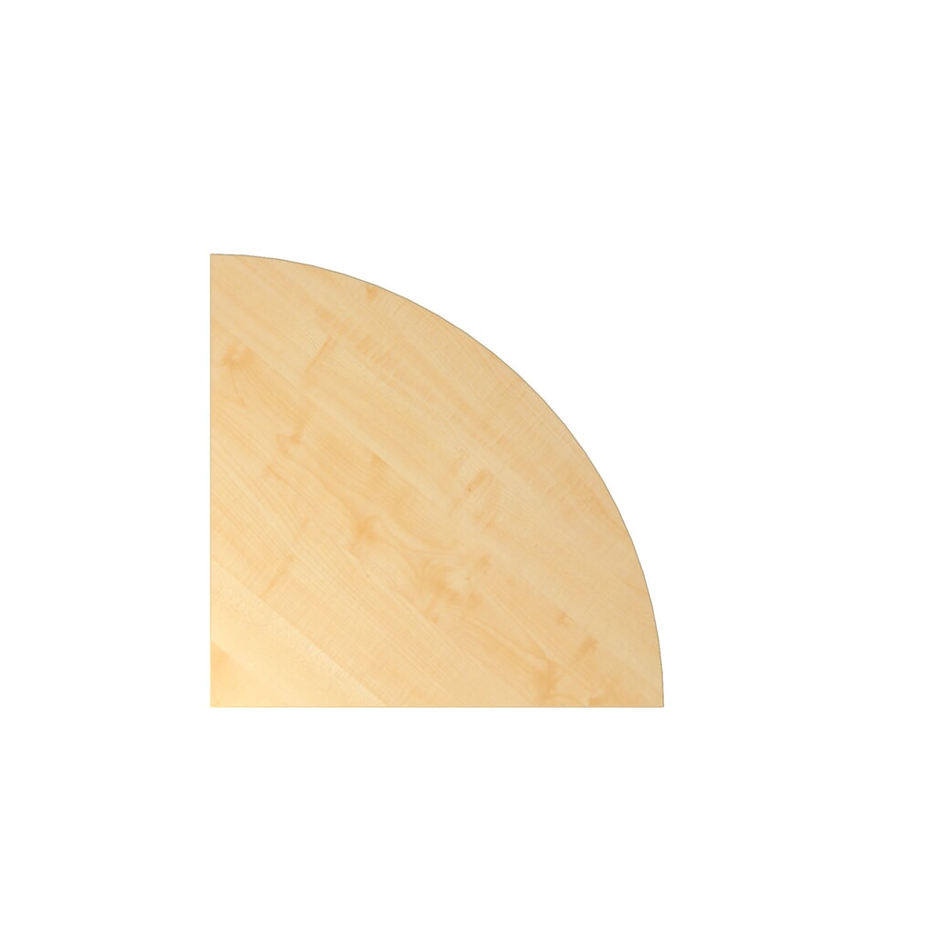 Product afbeelding: Verbindingsblad voor bureau met geheugenschakelaar, kwartrond, bxd 800 x 800 mm, ahorn
