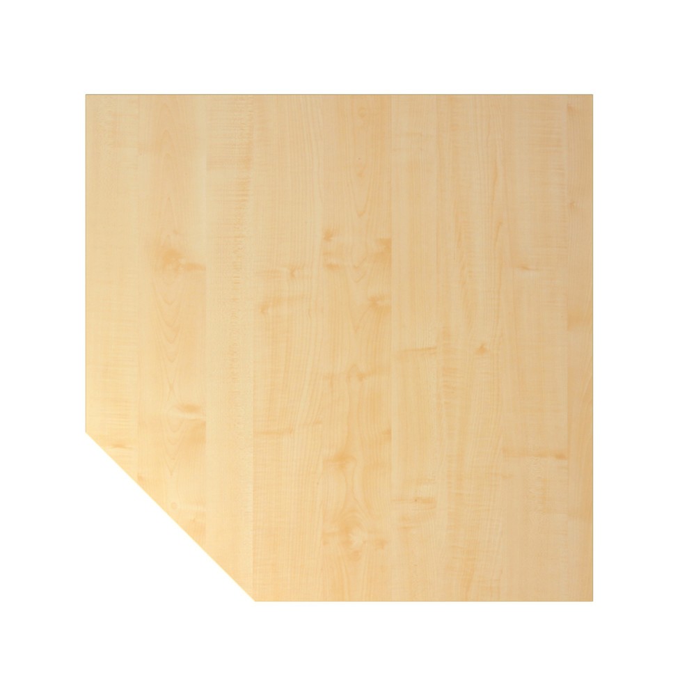 Product afbeelding: Verbindingsblad voor bureau met geheugenschakelaar, trapeziumvorm, bxd 1.200 x 1.200 mm, beuk