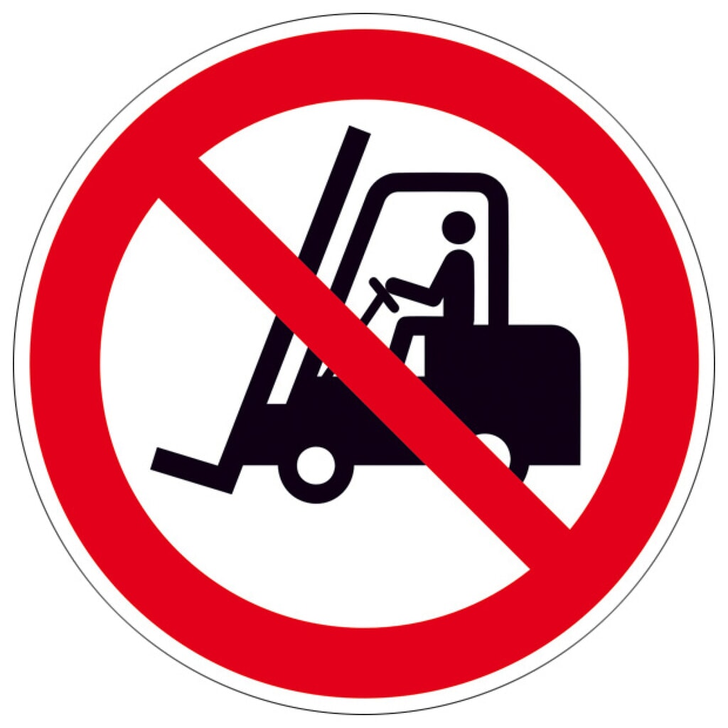 Verbodsbord – Verboden voor heftrucks