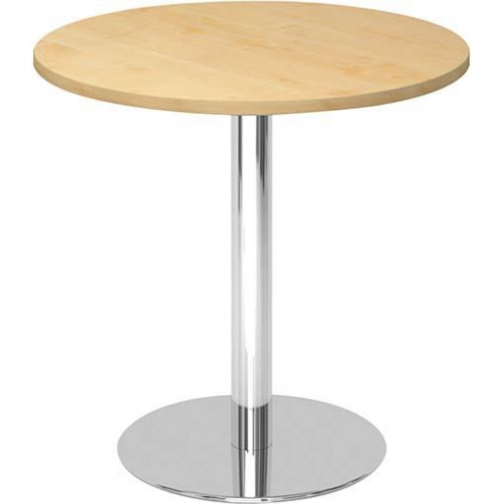 Product afbeelding: Vergadertafel, verchroomd onderstel, Ø 800 mm, ahorn