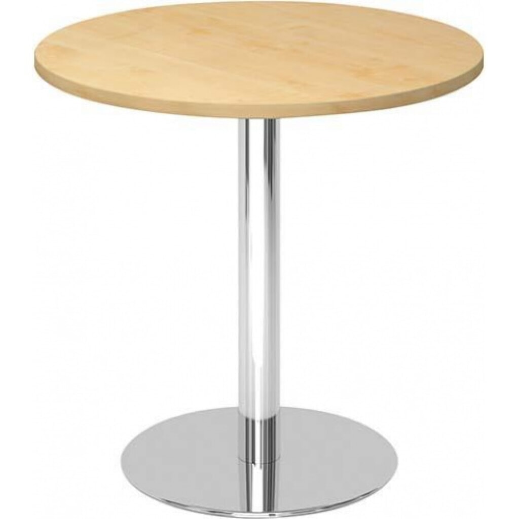 Product afbeelding: Vergadertafel, verchroomd onderstel, Ø 800 mm, ahorn