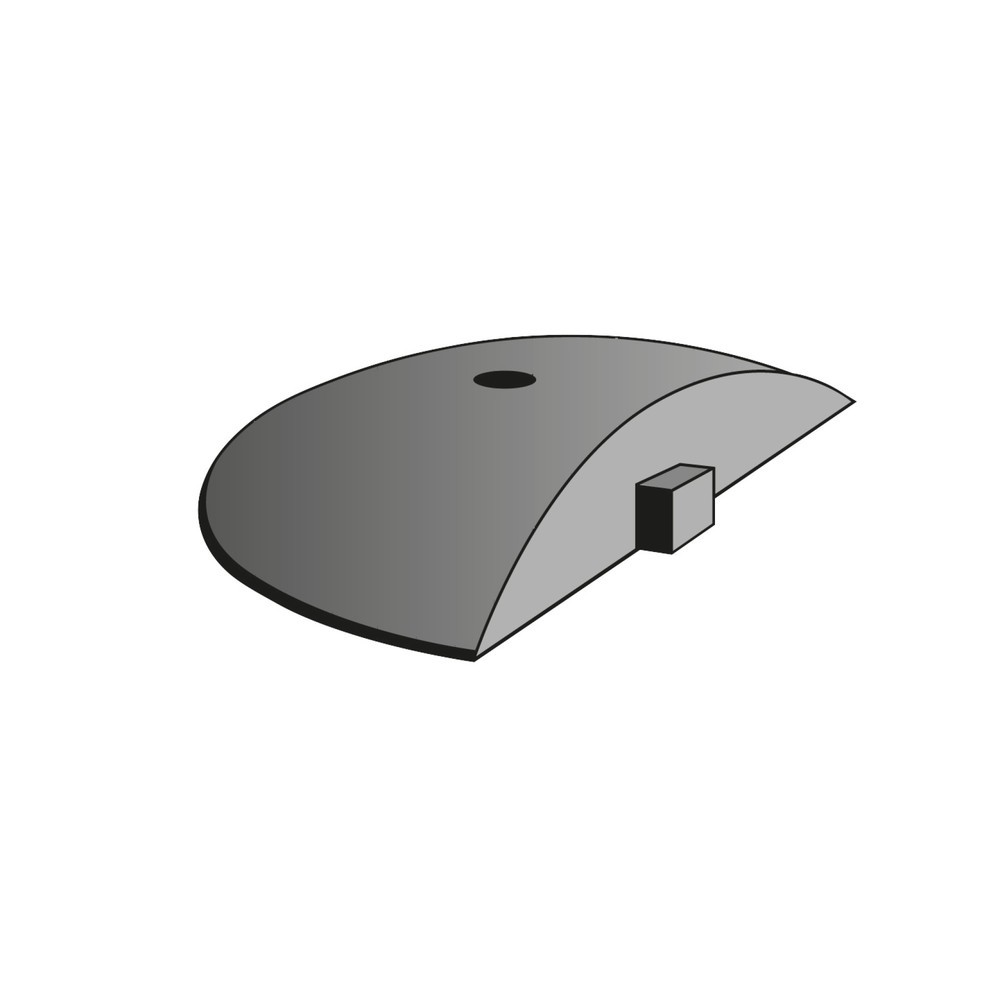 Product afbeelding: Verkeersdrempel auto, < 5 km/u, afsluitelement, bouwhoogte 75 mm, zwart/geel