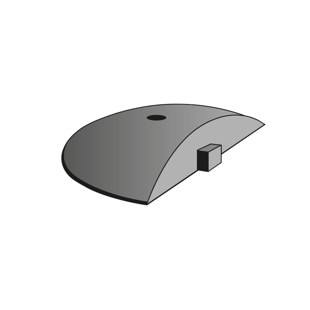 Verkeersdrempel auto, < 10 km/u, afsluitelement, bouwhoogte 55 mm, zwart/geel Product afbeelding: Verkeersdrempel auto, < 10 km/u, afsluitelement, bouwhoogte 55 mm, zwart/geel