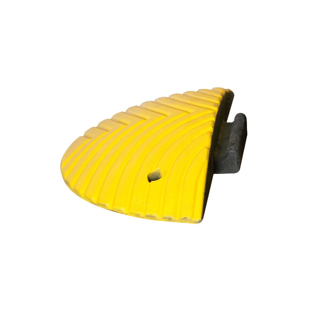 Product afbeelding: Verkeersdrempel Recycling, < 10 km/u, afsluitelement met tap, geel