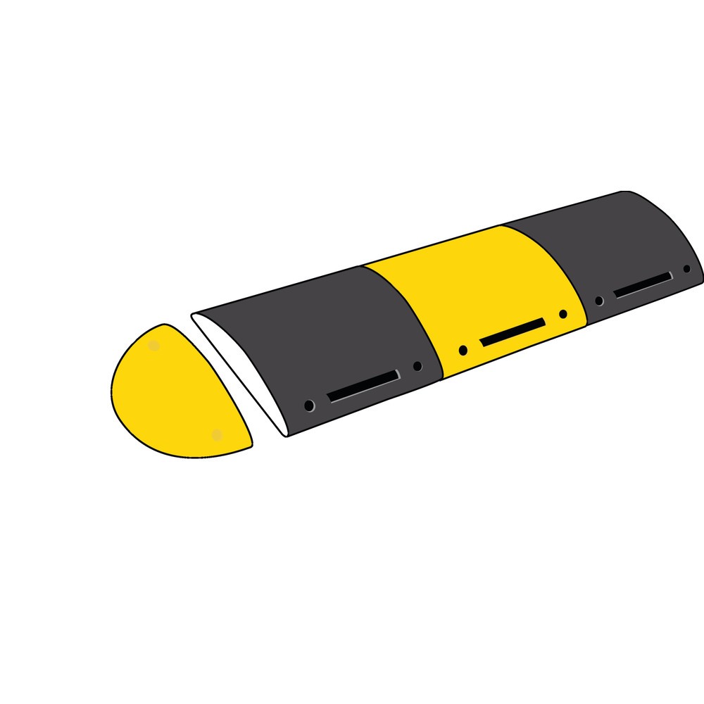 Productafbeelding nr. 3: Verkeersdrempel Recycling, < 20 km/u, afsluitelement met tap, geel