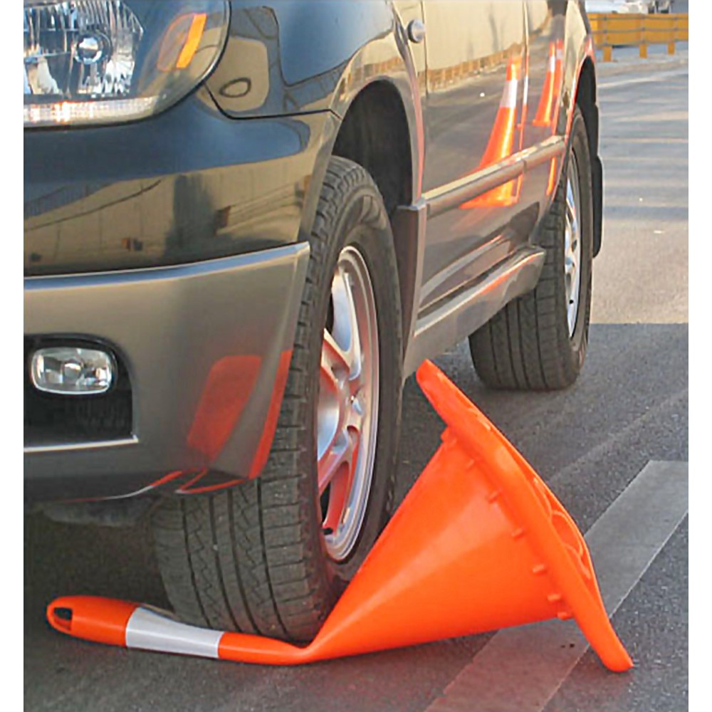 Productafbeelding nr. 2: Verkeerskegel van PVC, overrijdbaar, retroflecterend, hoogte 320 mm