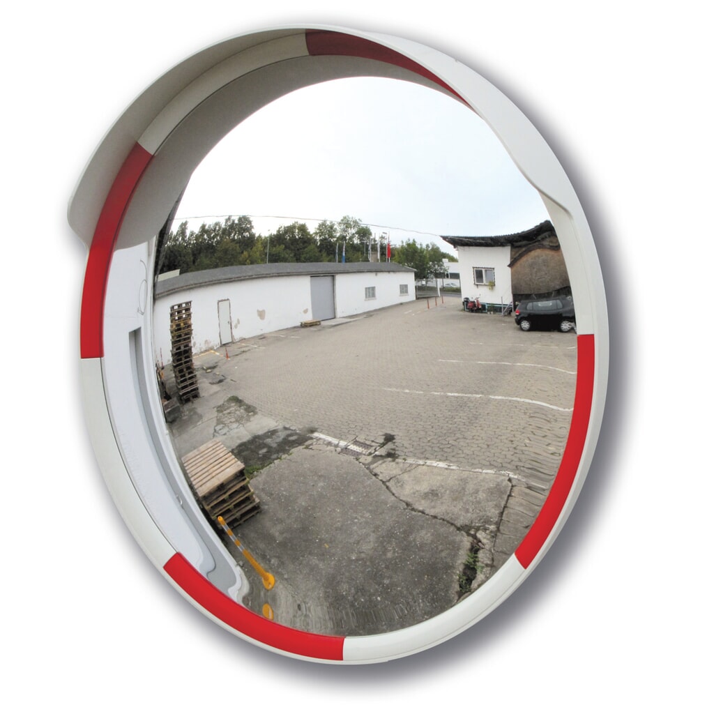 Verkeersspiegel met scharnierende arm, Ø 600 mm Product afbeelding: Verkeersspiegel met scharnierende arm, Ø 600 mm