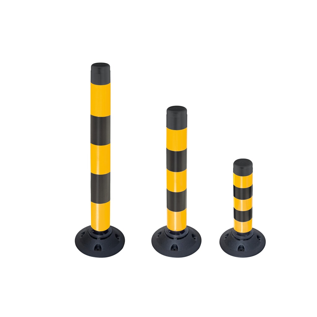 Product afbeelding: Verkeerszuil FlexPin, geel/zwart, hoogte 460 mm
