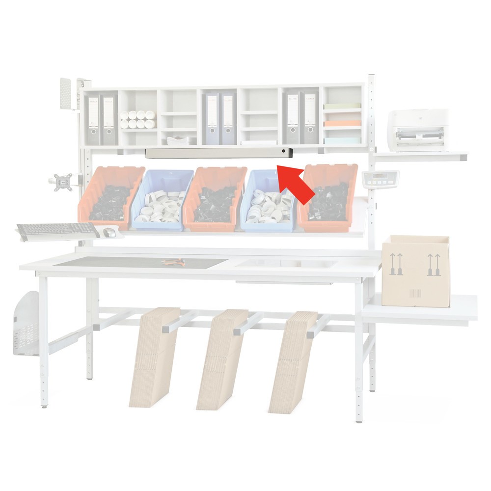 Product afbeelding: Verlichting voor paktafel, 1.100 Lux, 2x 36 Watt