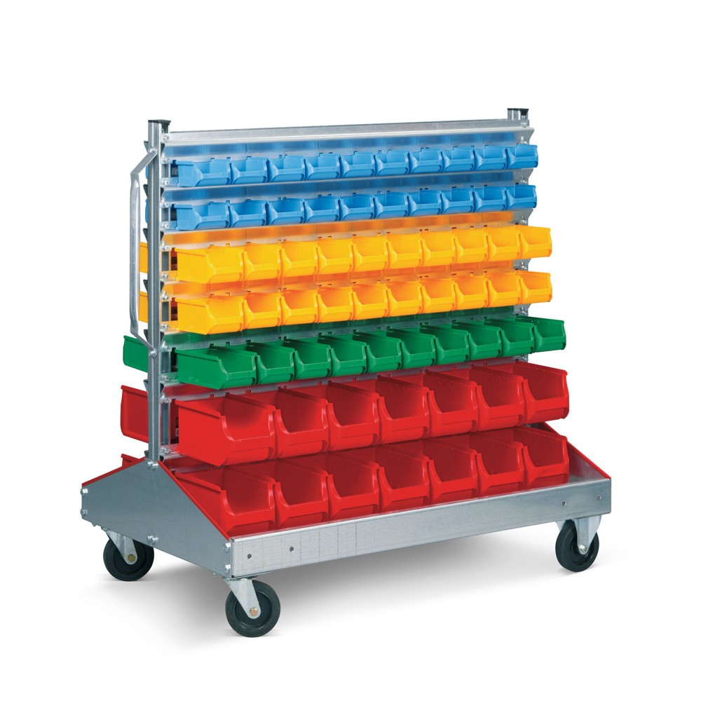 Product afbeelding: Verrijdbare stelling met magazijnbakken, hoogte 1.160 mm