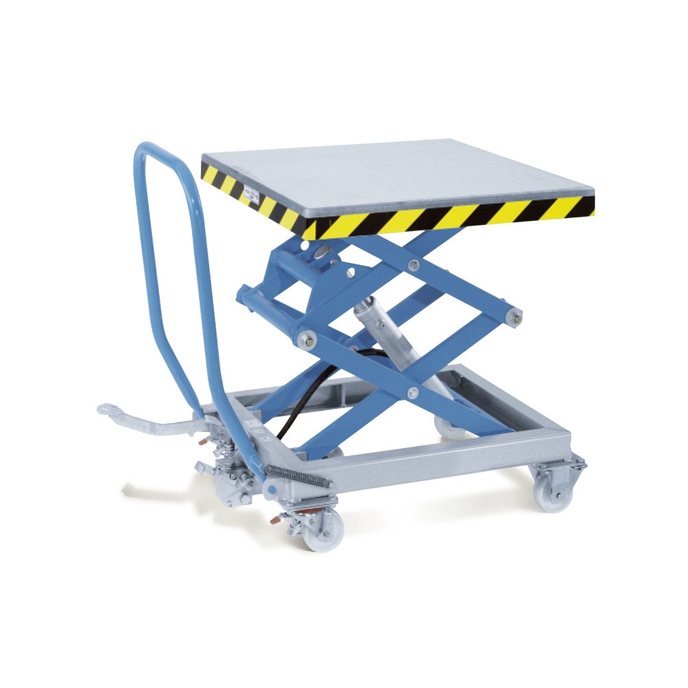 Product afbeelding: Verrijdbare heftafel met dubbele schaar, cap. 500 kg, afmetingen 760 x 760 mm